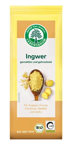 BIO GEMAHLENER INGWER 40 g - LEBENSBAUM von kawy)