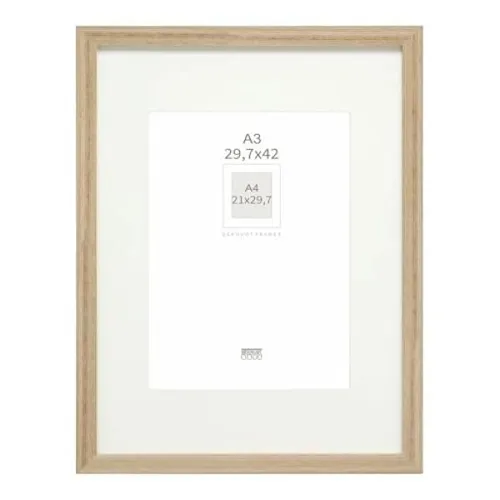 Deknudt S66KH1 P1 DIN A3 Bilderrahmen - Eleganter Holzrahmen in Eiche, ideal für stylische Präsentationen von Bildern oder Kunstwerken im DIN A3 Format.
