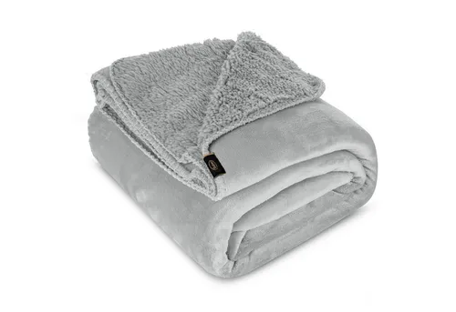 Wohndecke TEDY warme Decke für Herbst & Winter, Eurofirany, Teddy-Fleece, kuschelige Sofadecke, Sesselschoner, Extra weich