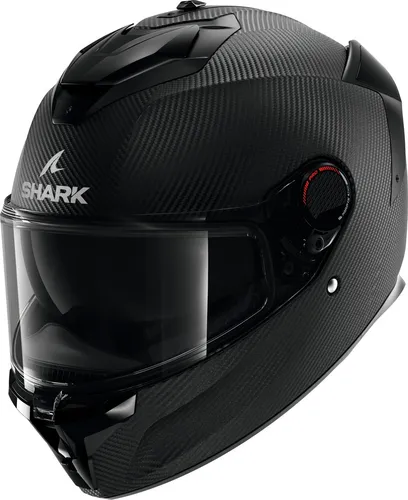 Shark Spartan GT Pro Carbon Skin - Integralhelm Matt Schwarz/Dunkelgrau - Größe M - Motorradhelm mit höchstem Schutzniveau und innovativer Carbonstruktur, ausgestattet mit kratzfestem Visier und SHARK Emergency Release System für erhöhte Sicherheit.