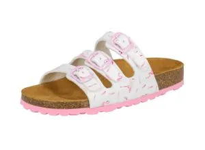 Lico Pantolette Bioline Flaminco - Elegante Pantoletten in Weiß, Größe 42 EU - Stylische Pantoletten aus synthetischem Obermaterial mit komfortabler Ledersohle, ideal für den Sommer und entspannte Tage.