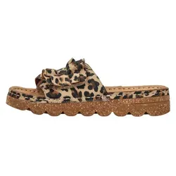 Rieker Damen Pantoletten Braun/Leopard - Bequeme Passform mit Klettverschluss - Damen Pantoletten in Braun/Leopard, ideal für den täglichen Komfort. Der Klettverschluss sorgt für eine individuelle Anpassung, während die weiche Textil-Innenausstattung höchsten Tragekomfort bietet.
