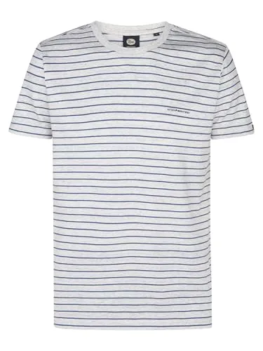 Petrol Industries - Gestreiftes T-Shirt Crow Blau XXL