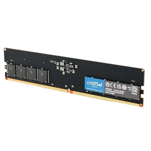 Crucial DDR5 RAM 16GB 5600MHz, PC Computer Arbeitsspeicher, (auch 5200MHz / 4800MHz) CL46 - CT16G56C46U5