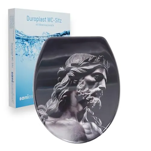 Sanicomfort WC-Sitz Divine, Duroplast mit Absenkautomatik - Hochwertiger WC-Sitz aus robustem Duroplast mit elegantem 