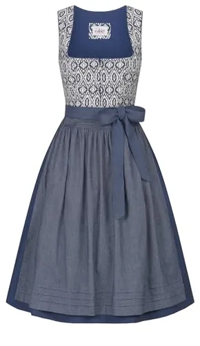 Nübler Midi Dirndl Gudrun in Blau, Größe 42 von Nübler