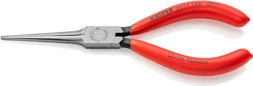 Knipex Nadelzange gerade 160 mm - 31 11 160 - Greifzangen mit ergonomischem Kunststoff-Griff für komfortables Arbeiten und präzise Handhabung.
