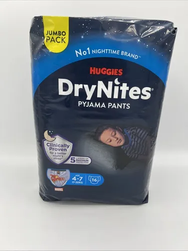 Huggies DryNites® 4-7 Jahre / 17-30 KG für Jungen (16 Stück Einzelpack)