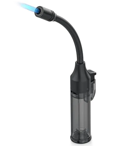 Maxfire Stabfeuerzeug Gasfeuerzeug Sturmfeuerzeug Jetflamme Gas Butan Nachfüllbar, Lang Stab Jet Feuerzeug für Kerzen, Kamin, Ofen, Küche, Camping,Herd (Verkauft ohne Gas)