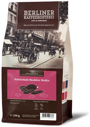 Berliner Kaffeeroesterei DE aromatisierter Kaffee Schokolade Moabiter Mokka 1082453
