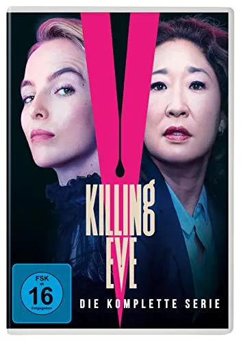 Killing Eve - Die komplette Serie [DVD] - Packende Thriller-Serie über eine Agentin und ihre besessene Verfolgerin, Freigegeben ab 16 Jahren, für spannende Filmabende.