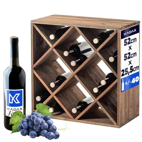 KADAX Weinregal aus Holz – Platzsparendes Flaschenregal für Weinflaschen