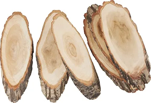VBS 6er-Pack Baumscheiben Oval 30x12cm aus Naturholz - Entdecken Sie 6 ovale Baumscheiben (30x12cm) aus hochwertigem Naturmaterial. Ideal für kreative Bastelprojekte, Brandmalerei und individuelle Dekorationen. Lassen Sie Ihrer Kreativität freien Lauf!
