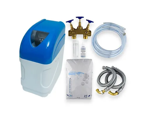 Ekershop Wasser Filter Entkalkung Wasserenthärtungsanlage Entkalkungsanlagen Wasserenthärter (für Einfamilienhaus Komplett mit Anschlussset, [- mit Anschlussset für Einfamilienhaus 2-9 Personen Wasseraufbereitung)