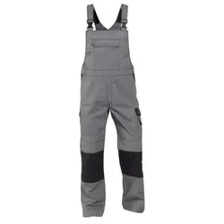 Wilson Multinorm Latzhose mit Kniepolstentaschen - grafitgrau/schwarz, Größe 56 - Arbeits- & Schutzkleidung mit verstellbaren Kniepolstertaschen für optimalen Komfort und Schutz, ideal für handwerkliche Tätigkeiten.