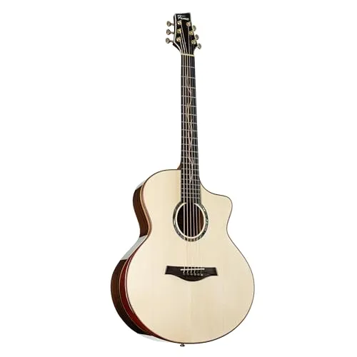 Fame Artist Pro Custom, Elektroakustische Westerngitarre, Massiv Fichtendecke, Santos Palisander Korpus