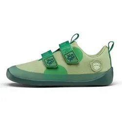 Affenzahn Kid's Barfußschuh Baumwolle Lucky - Sommerliche Barfußschuhe für Kinder - Kinder-Barfußschuhe aus 100% Bio-Baumwolle in Frog/Grün, Größe 28, ideal für Freizeitaktivitäten und gesunde Fußentwicklung.