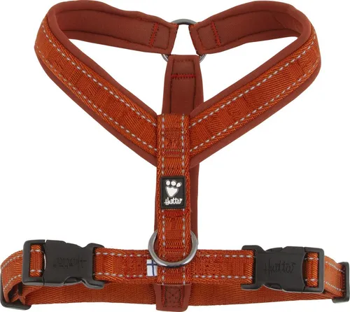 HURTTA Hunde-Geschirr Casual Y Geschirr Cinnamon - Weiteres Autozubehör, robust und gepolstert für maximalen Komfort, mit verstellbarem Brustgurt und 3M-Reflektoren für hohe Sichtbarkeit.