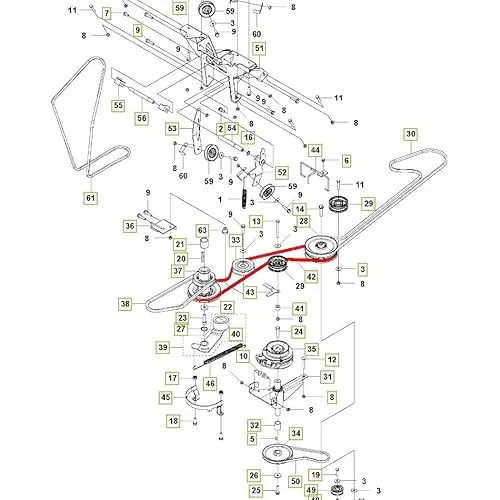 Wolfbelt Keilriemen 589973901 für Husqvarna Rider RC 318T, RC 320Ts AWD