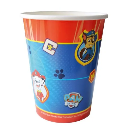 PAW PATROL PARTYBECHER BECHER PAPPE 8 STÜCK 250 ML NEU OVP