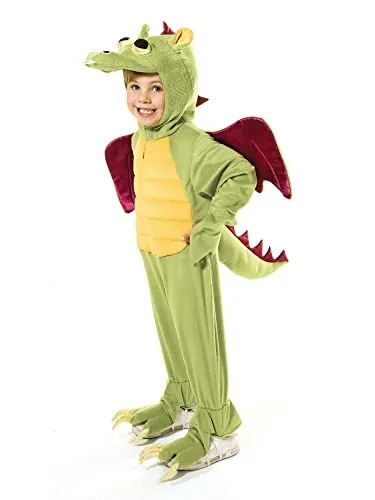 Bristol Novelty CC891 Drachen Kostüm, Grün, Jungen, Medium, 128 cm