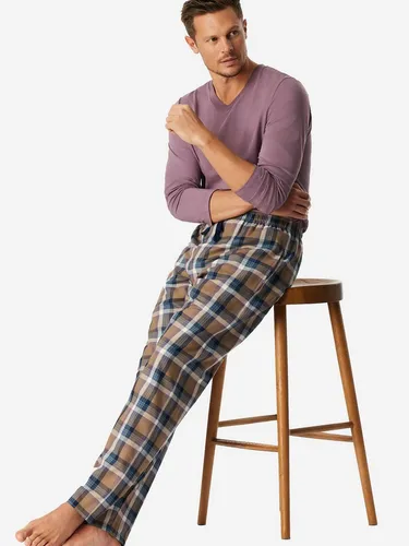 Schiesser Herren Schlafhose lang Web-Mix + Relax-Organic Cotton - Schlafanzughosen für Herren, aus hochwertiger Organic Cotton für maximalen Komfort und Entspannung in der Nacht.