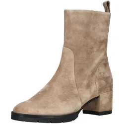 HÖGL Stiefelette Veloursleder Damen, Gr. 37, grau (taupe) - Wanderschuhe aus edlem Veloursleder mit praktischem Reißverschluss für einfaches An- und Ausziehen. Ideal für Herbst und Winter mit optimalem Halt bei nassen Bedingungen.