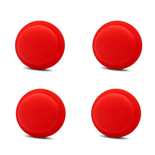 CoverKingz [4er Pack] Silikonhülle kompatibel mit AirTags 2021 klebend – Air Tag Selbstklebende Hülle - Klebehalterung – Airtag Aufkleber – Silikon Case Halterung Rot