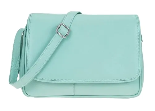 Alessandro Florenz Handtasche Damen Leder 12975 - Mint Green - Elegante Umhängetasche aus 100% Echtleder mit optimaler Ordnung dank mehreren Fächern und verstellbarem Schultergurt. Ideal für stilbewusste Frauen.