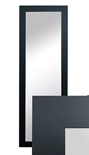 BD ART Wandspiegel Groß Dekorativ Garderobenspiegel Ganzkörperspiegel 150x50cm Schwarz für das Wohnzimmer Badzimmer