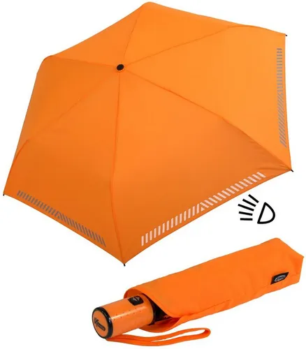 iX-brella Taschenregenschirm mit Auf-Zu-Automatik in orange von iX-brella