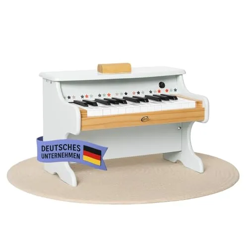 Coemo Kinder-Klavier - 25 Tasten Piano für kleine Musiker - Kreatives Holzklavier für Kinder, fördert Motorik und musikalisches Verständnis. Einfache Montage, langlebig und sicher für stundenlangen Spielspaß.