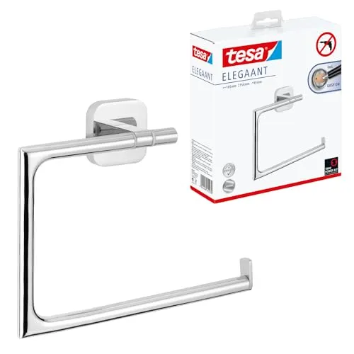 tesa ELEGAANT Handtuchring, verchromt in rot von tesa