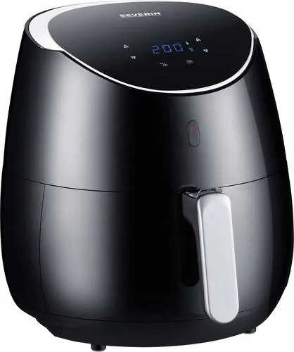 SEVERIN Heißluftfritteuse XXL - 5 Liter Fassungsvermögen, fettfreies Kochen mit 8 Automatikprogrammen, ideal für große Portionen und gesunde Ernährung