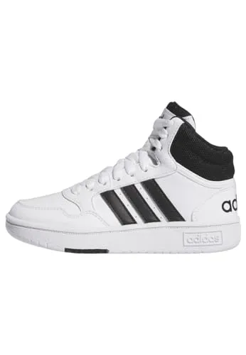 adidas Hoops Mid Schuhe für Jungen - Basketballschuhe mit normaler Passform, gepolstertem Kragen und Schnürverschluss, ideal für sportliche Aktivitäten und Alltag.