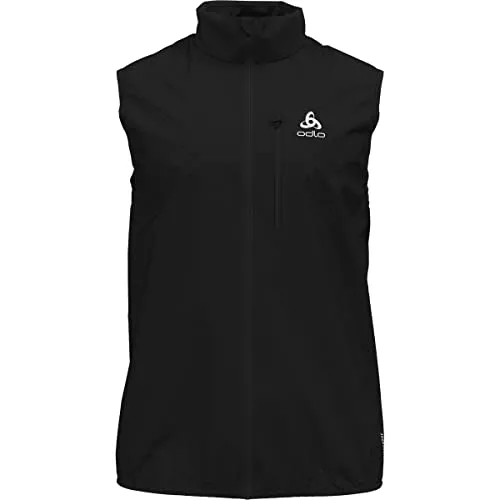 Odlo Zeroweight Laufweste Herren - Schwarz, Größe S - Leichte und wasserabweisende Laufweste von ODLO, ideal für wechselhaftes Wetter. Mit reflektierenden Details und integrierter Belüftung für optimalen Komfort beim Laufen.