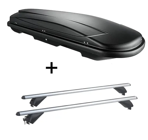 Dachbox JUXT500L + Alu Dachträger RB003 für BMW X3 G01