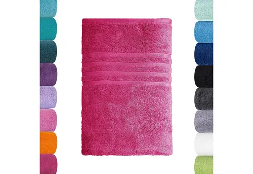 Lavea Handtuch Serie Bali, 80x220cm aus 100% Bio-Baumwolle, nachhaltig, fusselfrei, pflegeleicht, hautfreundlich und saugstark (1-St), einzigartig kuscheliges Frottee Handtuch in Premium-Qualität