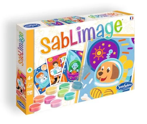 Sentosphere Bastelset für Kinder, Sandbilder Galaxie, Kreativset, DIY