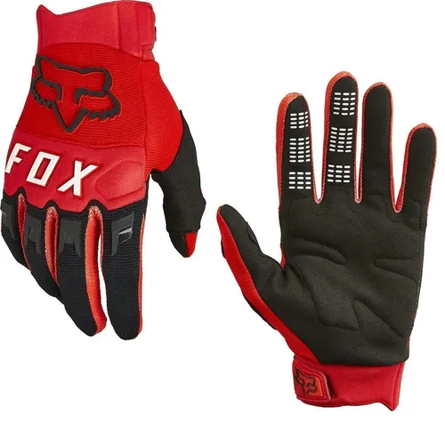 FOX Dirtpaw Vollfinger-Handschuhe - Flo Red - Motorradhandschuhe mit extremer Performance und Fingerknöchelprotektoren für optimalen Schutz. Ideal für Dirtbike- und MTB-Fahrer, die Komfort und Sicherheit suchen.
