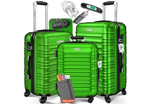 KESSER® 3tlg. Hartschalenkofferset in grün von Kesser