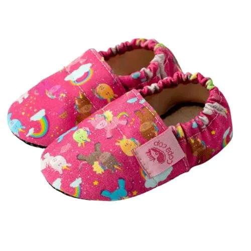 Copa Cop Barfußschuhe Kinder Kitaschuhe & Hausschuhe - Zyklam Einhorn, 28-29