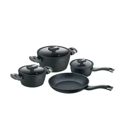 Berndes Topfset Enduro Balance Induction - Töpfe & Pfannen - Hochwertiges Aluminium-Topfset mit 3-Schicht-Premium-Antihaftversiegelung für höchste Kratzbeständigkeit und Langlebigkeit.