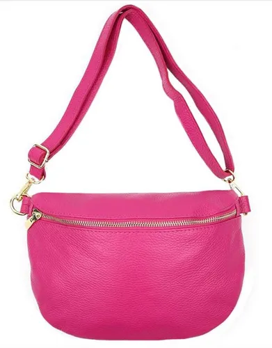 Sa-Lucca Bauchtasche Damen Bauchtasche Umhängetasche Cross Body Bag echt Leder, echt Leder, Made in Italy
