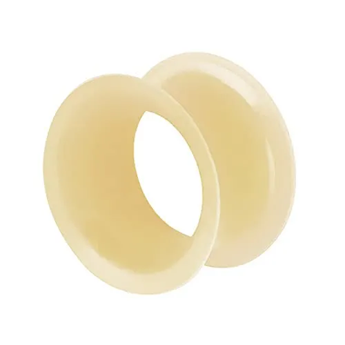 Piercingfaktor Flesh Tunnel Ohr Plug Piercing Silikon Hoher dünner Rand Flexibel Weich Rund Creole Farbig Bunt 18mm Haut