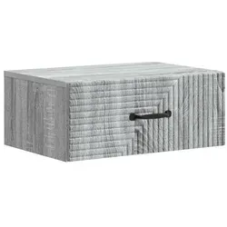 vidaXL Wandmontierter Nachttisch Graues Sonoma 49 x 34,5 x 20 cm