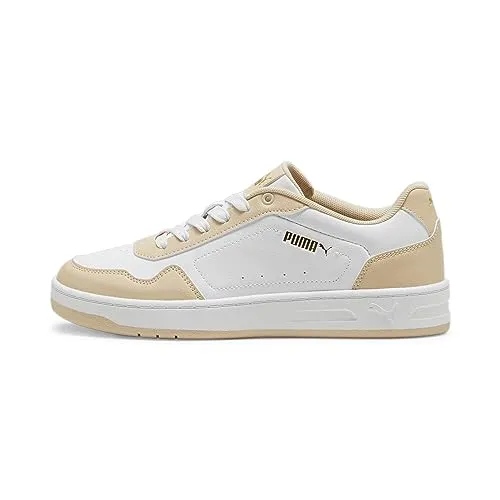 PUMA Damen Court Classy Turnschuhe, Puma White Cashew Puma Gold, 37.5 EU