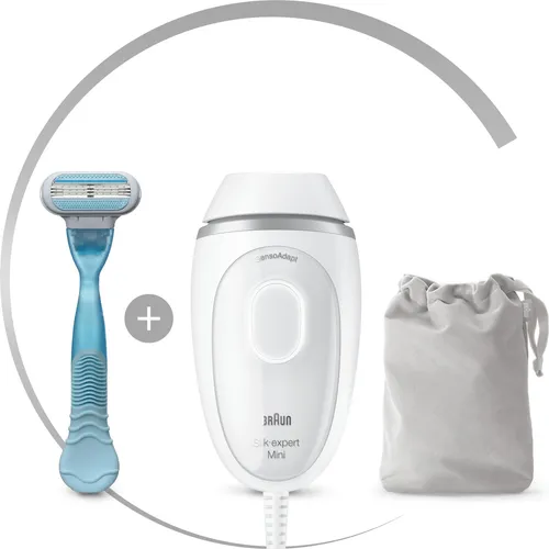 Braun Silk-expert Mini PL1124 IPL Haarentferner - Epilierer mit Lichtimpulstechnologie (IPL) für sanfte Haarentfernung. Ideal für Abdomen, Achseln und Bikini, sorgt für langanhaltende Ergebnisse in komfortabler Anwendung.