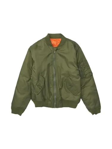 Brandit Kids MA1 Jacke - Olive, XXL170 - Trendige und vielseitige Kinder-Bomberjacke, wind- und wasserabweisend, aus strapazierfähigem Nylon. Mit praktischen Taschen und elastischen Bündchen für optimalen Tragekomfort.