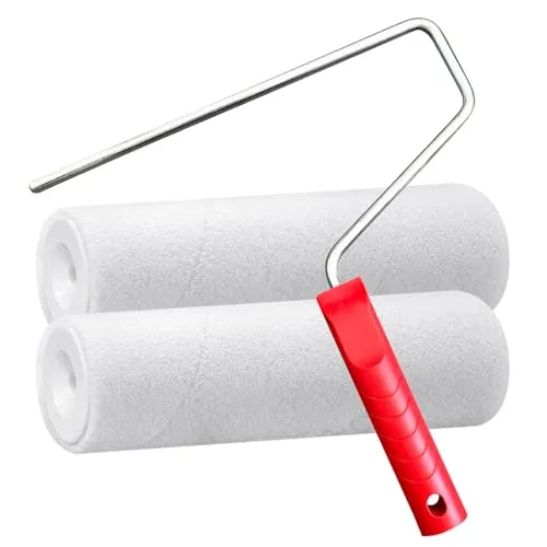 BEKATEQ 25cm Beschichtungswalze - Farbrolle für Epoxidharz und Lacke - Hochwertige 25cm Farbwalze mit 5mm Florhöhe, ideal für Lacke, Lasuren und Epoxidharz-Bodenbeschichtungen. Strapazierfähig und leicht zu reinigen - perfekter Farbaustausch für glatte und leicht strukturierte Oberflächen.